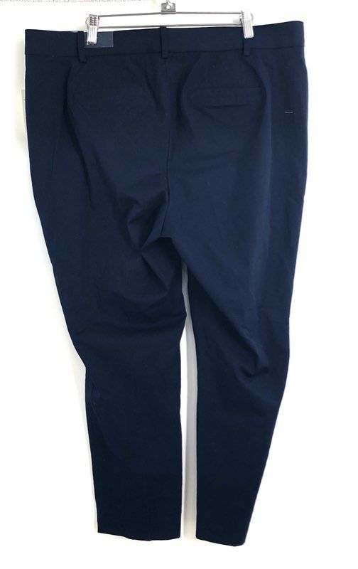 Crown & Ivy Women's Cary Fly Front Pants Lot of 2 Navy Khaki NWT Sz 18W