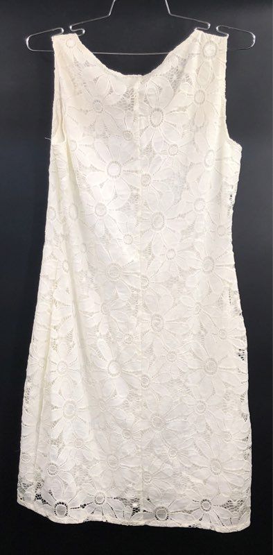 Tiana B. Women's White Floral Lace Sleeveless Shift Sheath Dress NWT Sz S