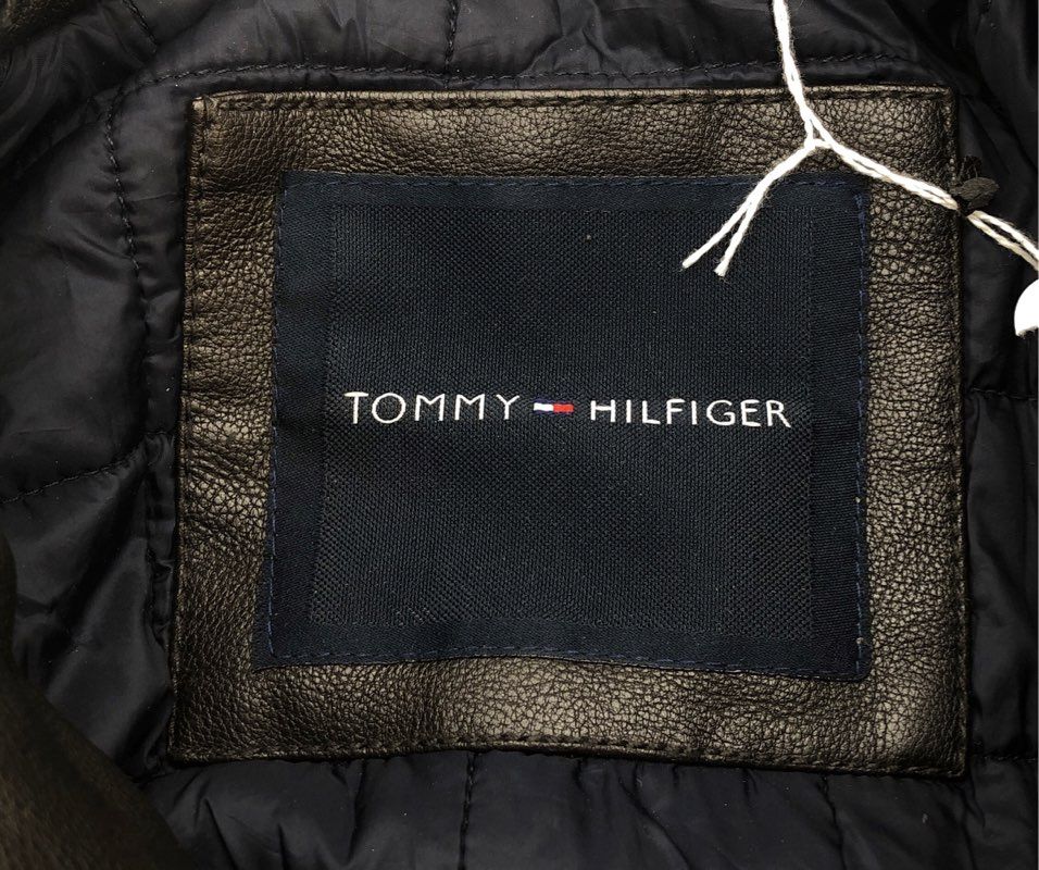 Tommy Hilfiger Men's Black Leather Full Zip Quilted Lining Jacket Sz M