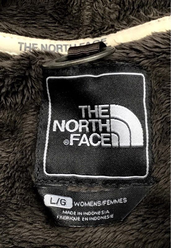 The North Face Women's Brown Osito High Pile Shag Full Zip Fleece Hoodie Size L