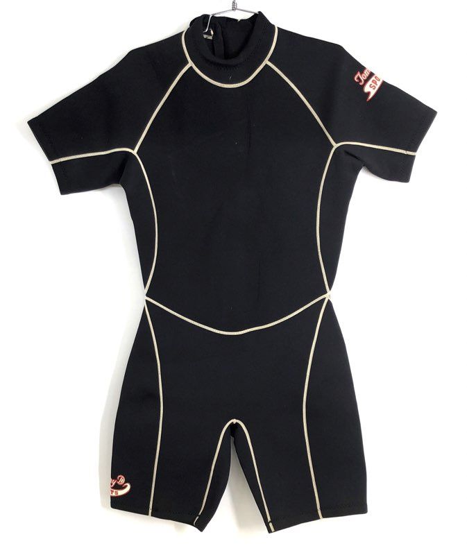 Tommy D Sports Shorty Wetsuit Lot 3 Black Neoprene Back Zip