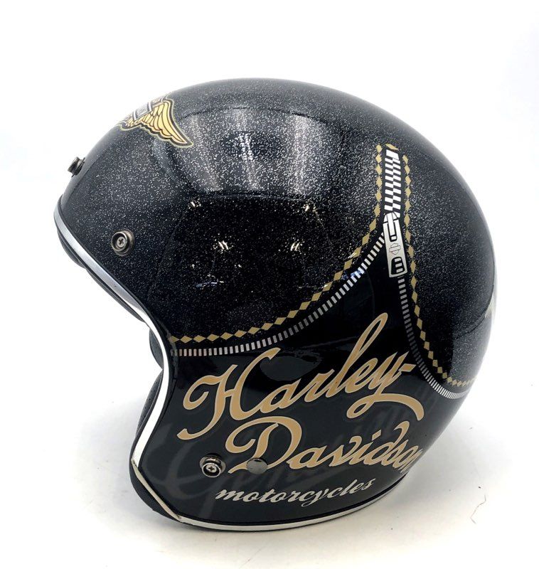 Harley-Davidson 1903 Motorcycle Helmet HD-B01 & Leather Gloves Set Sz S/L