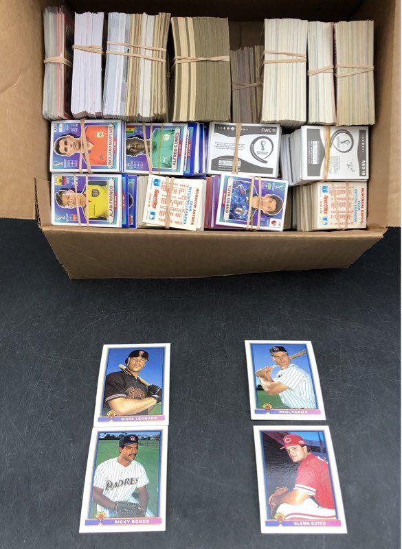 11:9.2lbs. Lot Of Baseball Cards. Medium Box, Unsorted