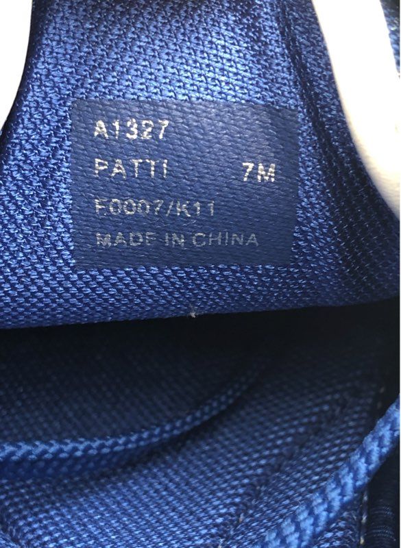 Coach Patti Blue Monogram Canvas Suede Low Top Sneakers Size 7M