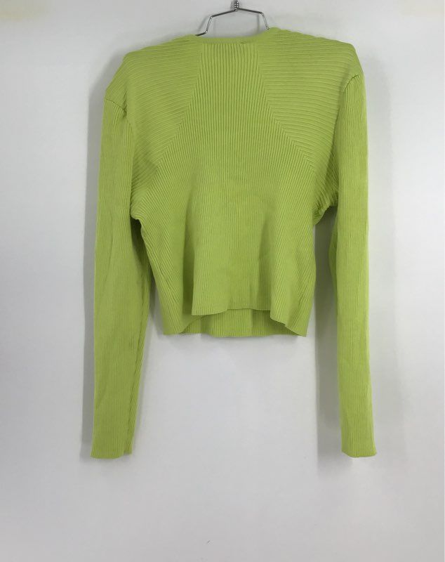 NWT Express Women&#39;s Green Ribbed Long Sleeve Pullover Sweater - Size XL