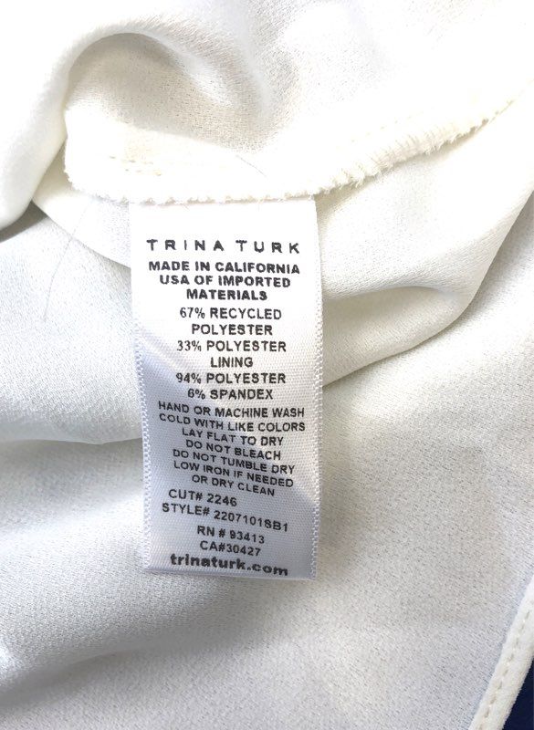 Trina Turk Women's White Jana Top V-Neck Ruffle Bell Sleeve Blouse Sz S NWT