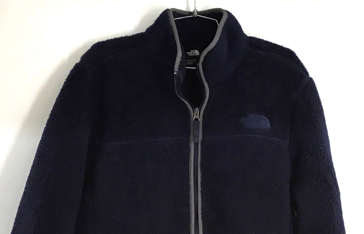 The North Face Men's Navy Blue Sherpa Full Zip High Pile Fleece Jacket Size L