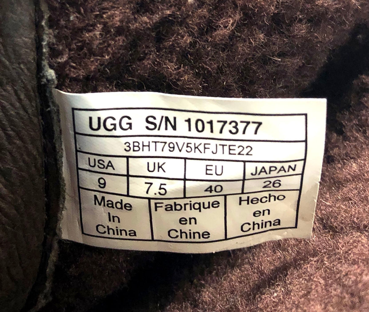 Ugg Simmens Waterproof Brown Leather Wool Moto Boots Women's Size 9