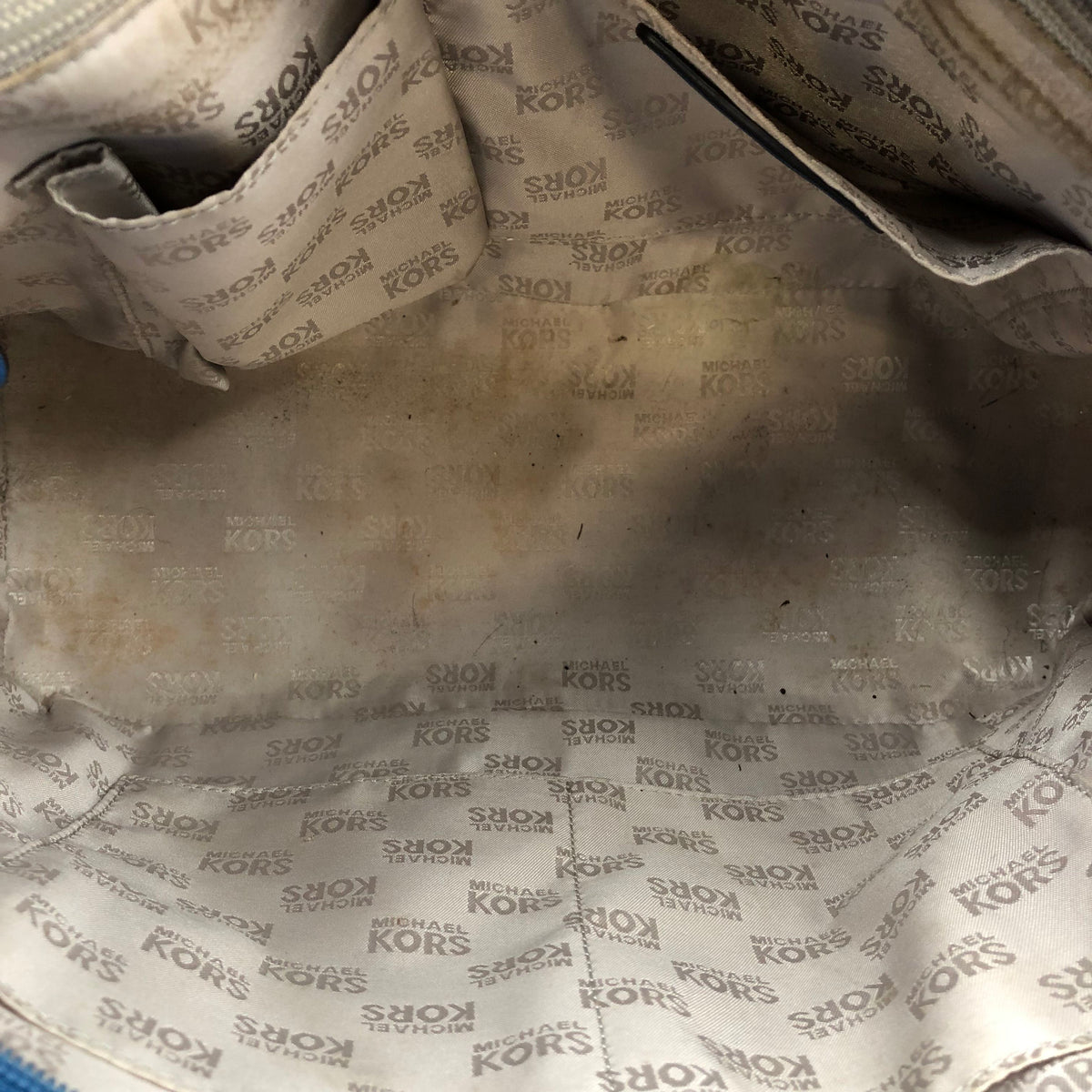 Michael Kors Slate Blue Leather 'Jet Set' Tote Bag (+COA)