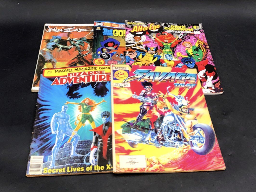 Marvel DC Comic Magazine Lot Bizarre Adventures Savage Tales Buscema 5 Items