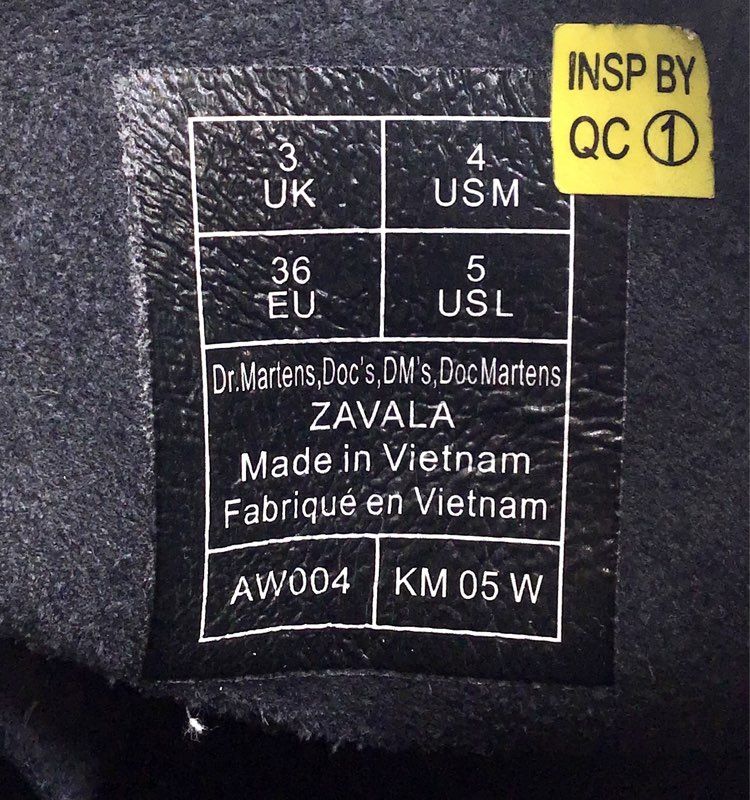 Dr. Martens Women's Zavala Black Combat Boots - Size 5