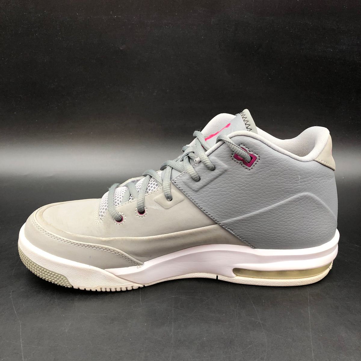 Nike Air Jordan Flight Origin 3 Wolf Grey Vivid Pink Basketball Size 8.5Y COA
