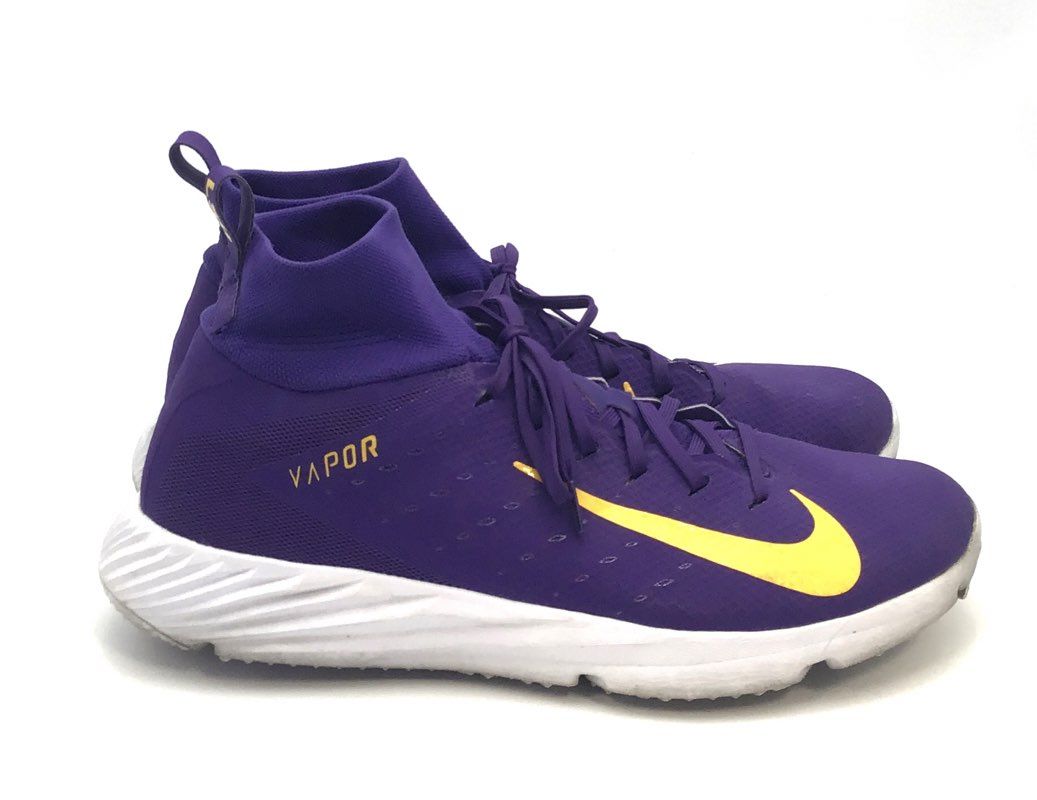 Nike Vapor Untouchable Speed Turf 2 LSU Trainer Shoes Purple Gold Size 14