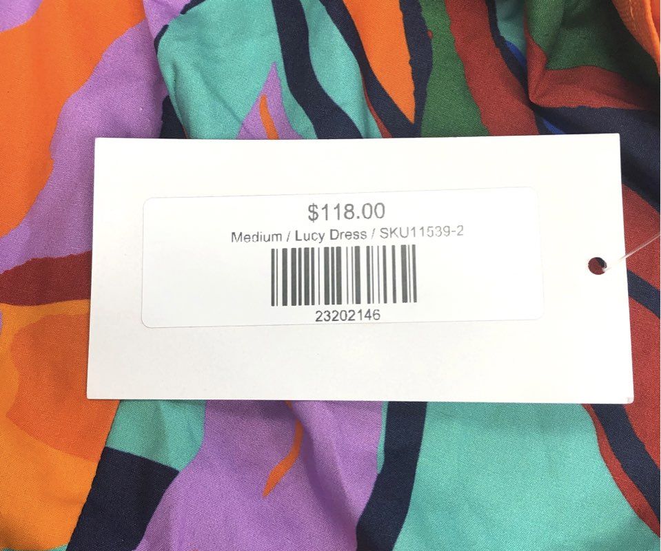 Avara Women's Lucy Multicolor One Shoulder Scalloped Tiered Dress NWT Sz M