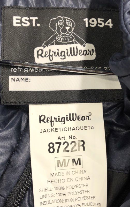 Refrigiwear Men's Navy Blue Puffer Jacket - Size M