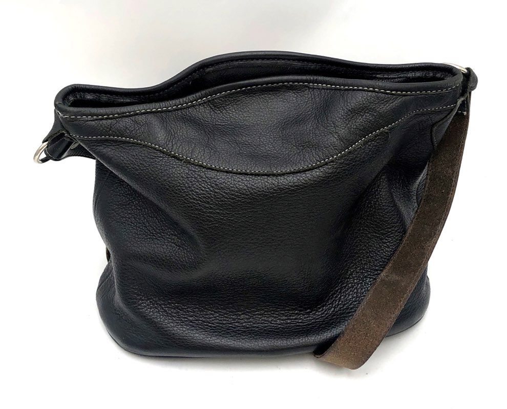 Harley Davidson Black Pebbled Leather Bar & Shield Logo Crossbody Bag