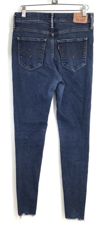 Levi's Women's 720 High Rise Super Skinny Jeans Blue Distressed Ripped Sz 27x30