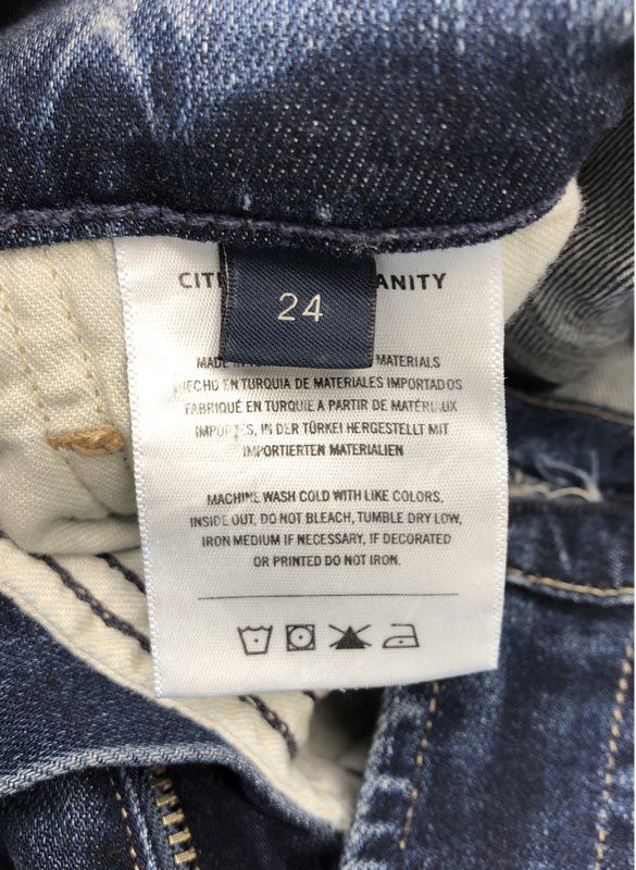 Citizens of Humanity Women's Isola High Rise Straight Dark Blue Jeans Sz 24