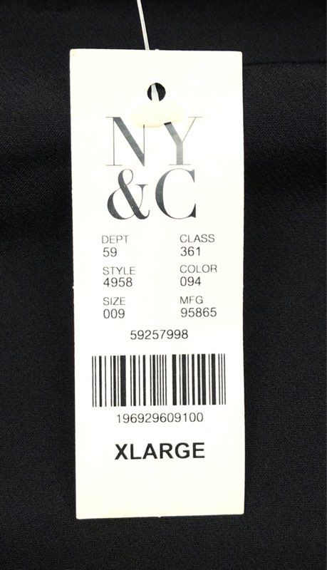 New York & Company Women's Black Shorts White Side Stripe Back Zip NWT Sz XL