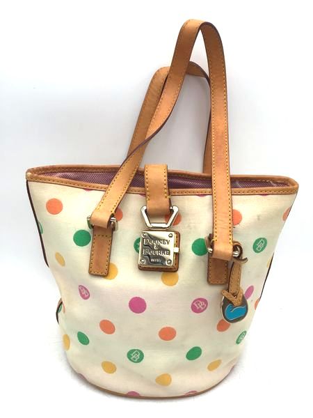 Dooney &amp; Bourke Leather Polka Dot Tote W/ COA