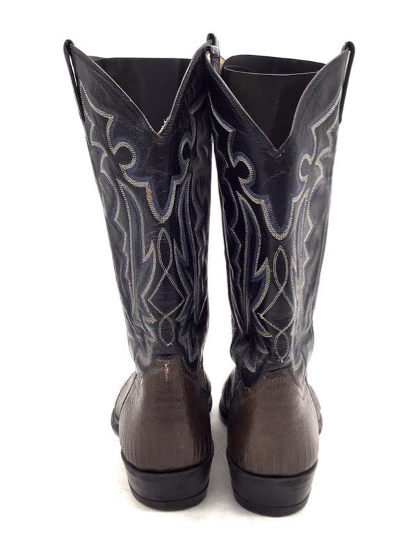 Panhandle Men's Black Brown Western Boots - Size 7.5D