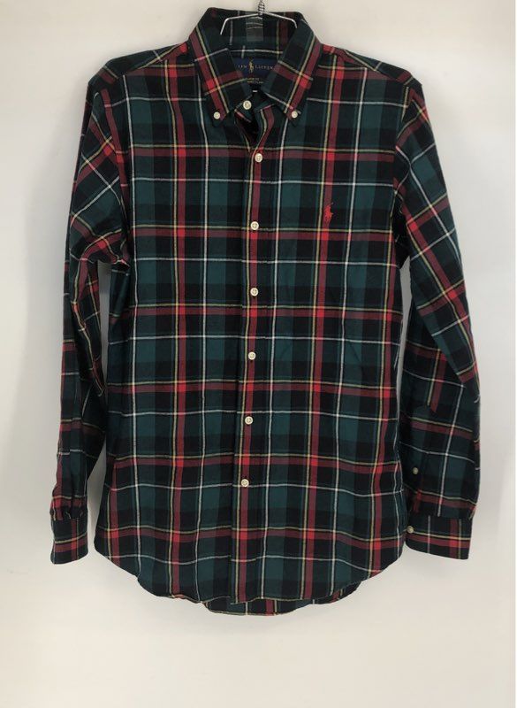 Ralph Lauren Men's Multicolor Plaid Flannel Button-Up Shirt - Size S