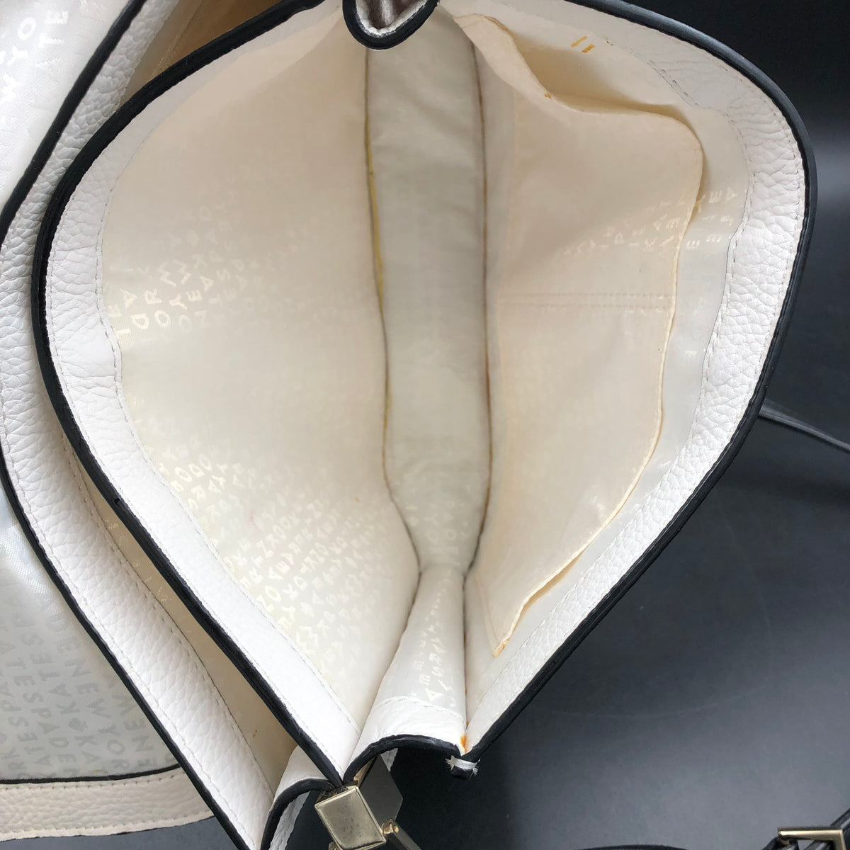 Authentic Kate Spade Women&#39;s White Luxury Leather Crossbody Bag - COA Included