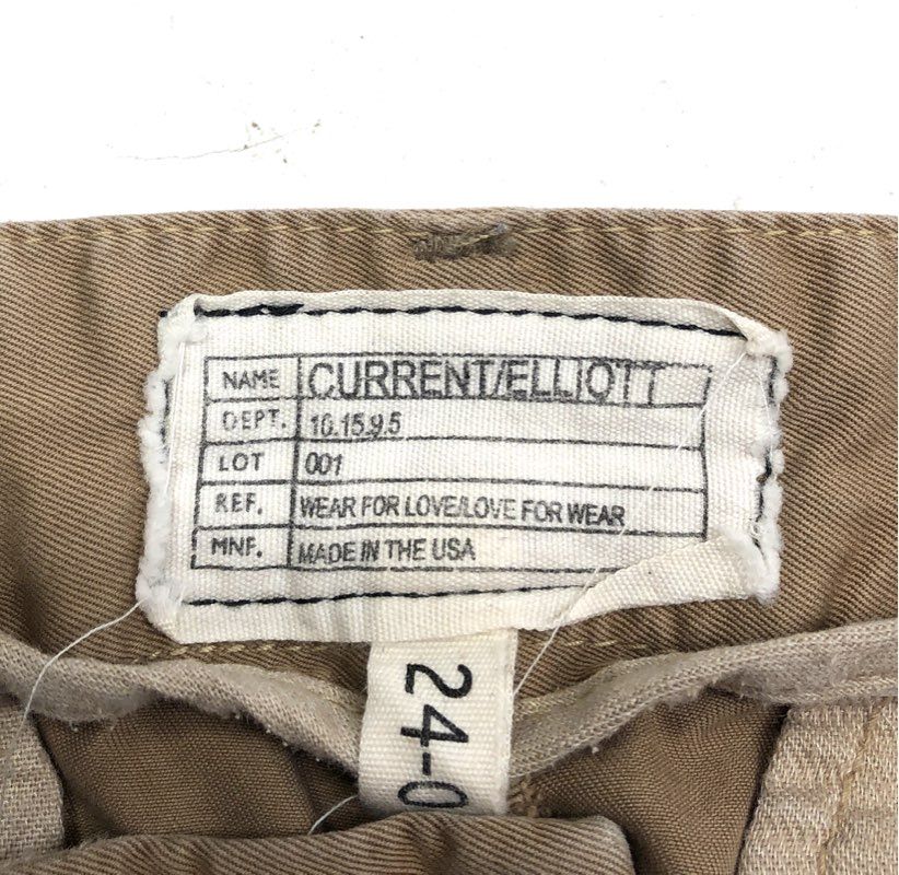 Current/Elliott Women's Ginger The Smart Trouser Low Rise Chino Pants Size 24