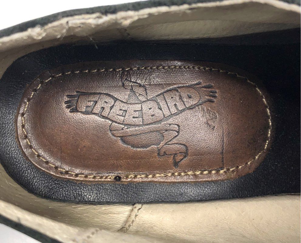 Freebird by Steven Mabel Black Distressed Leather Oxford Shoes Women's Size 7