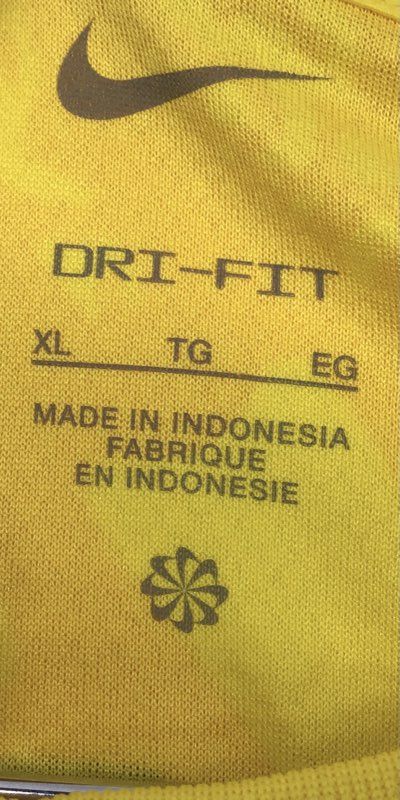 Nike Men's Yellow Orange Graphic Dri-FIT Soccer Goalkeeper Jersey Sz XL #10