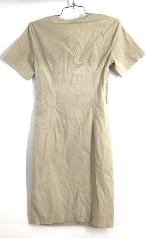 Weekend Max Mara Women's Felino Wrap Dress Ginger Tan Cotton Short Sleeve Sz 0
