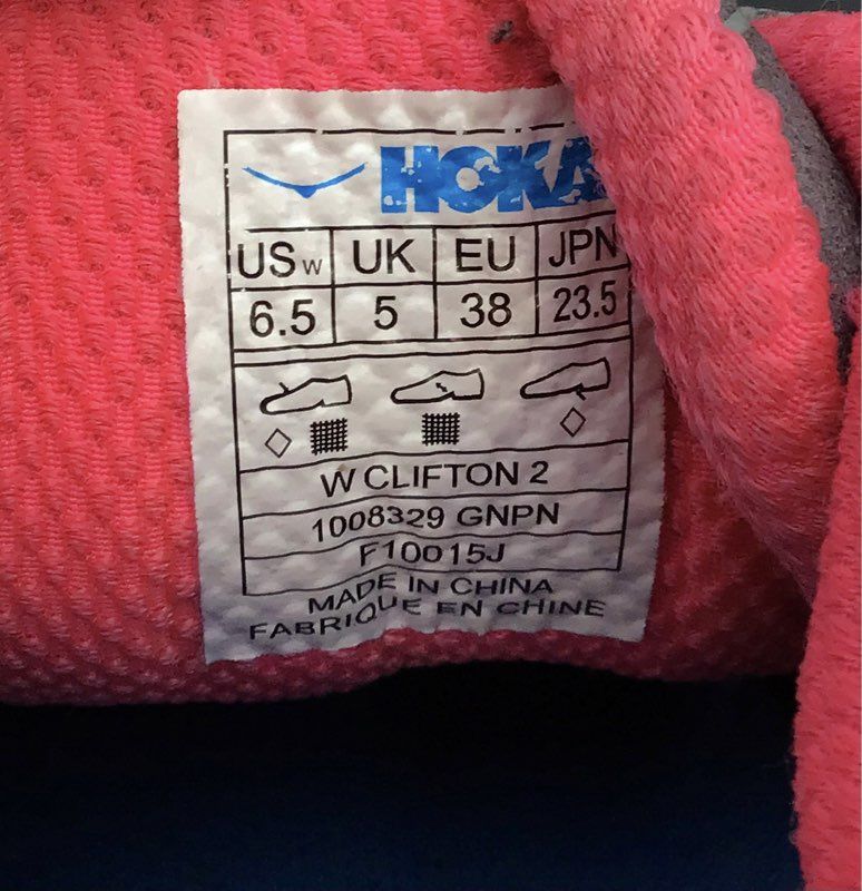 Hoka One One Women's Clifton 2 Gray Pink Athletic Shoes - Size 6.5