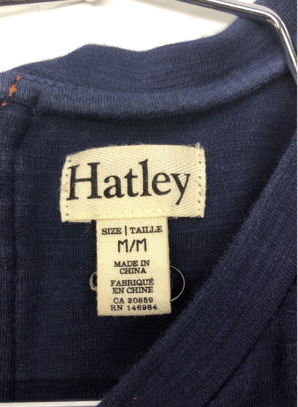 Hatley Women's Sleeveless Dress Navy Blue Embroidered Neckline Sz M