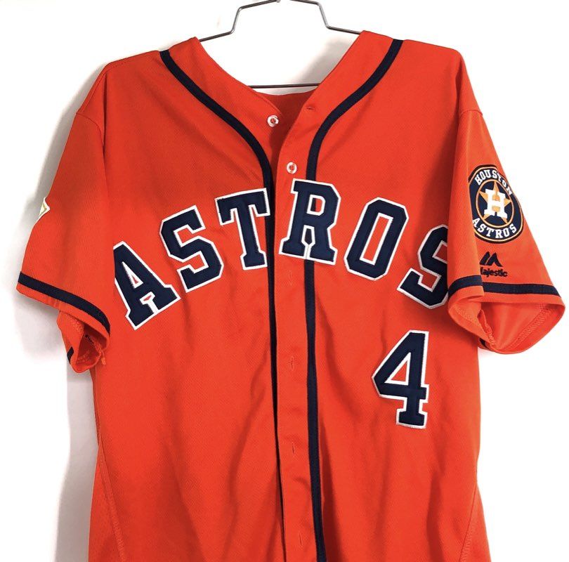 Majestic Men's Houston Astros George Springer #4 Orange Flex Base Jersey Sz 40