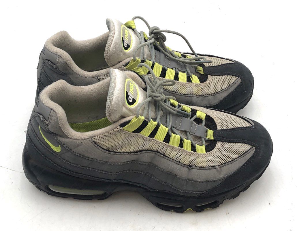 Nike Air Max 95 OG Neon Grey Volt Black Sneakers CT1689-001 Size 7