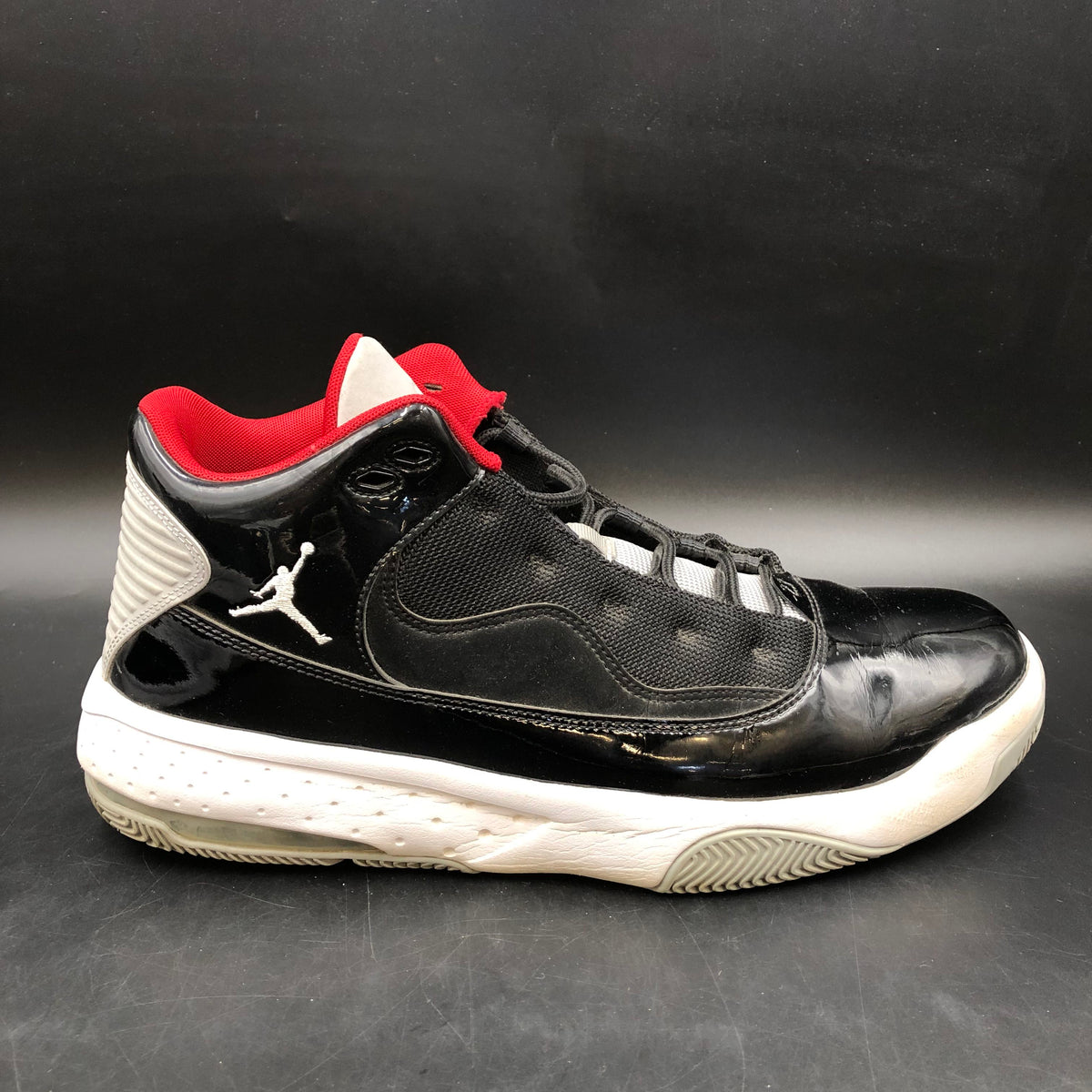 Nike Air Jordan Max Aura 2 Men's 'Black Cement' Sneakers-Size: 12 (+COA)