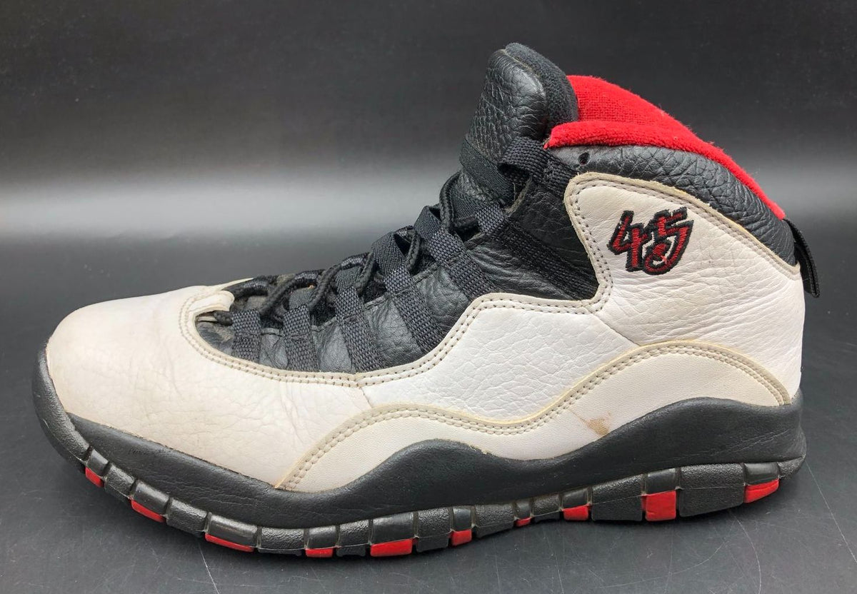 Nike Air Jordan 10 'Double Nickel' Men's White/Black/Red Sneakers - Sz 8 (+COA)