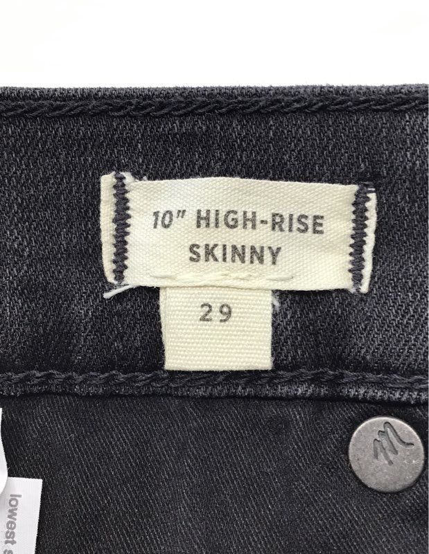 Lot 2 Madewell Women's 10" High-Rise Skinny Jeans Blue Black Button Fly Sz 29
