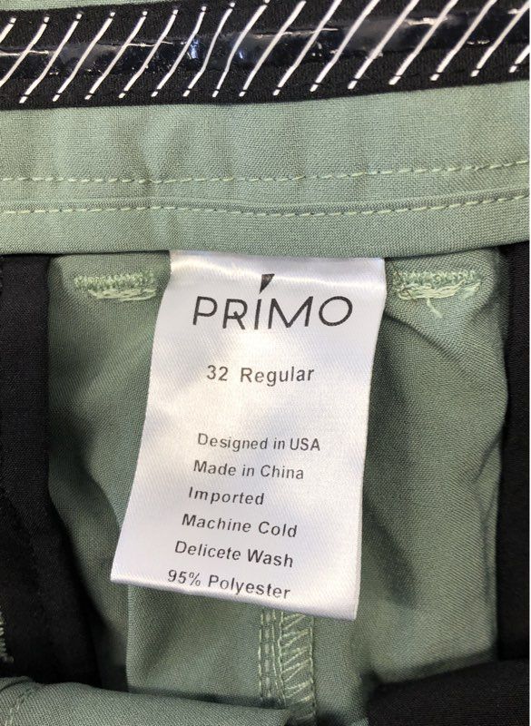 Primo Golf Men's Green The Jogger Tapered Golf Pants Ankle Zips Sz 32 Regular