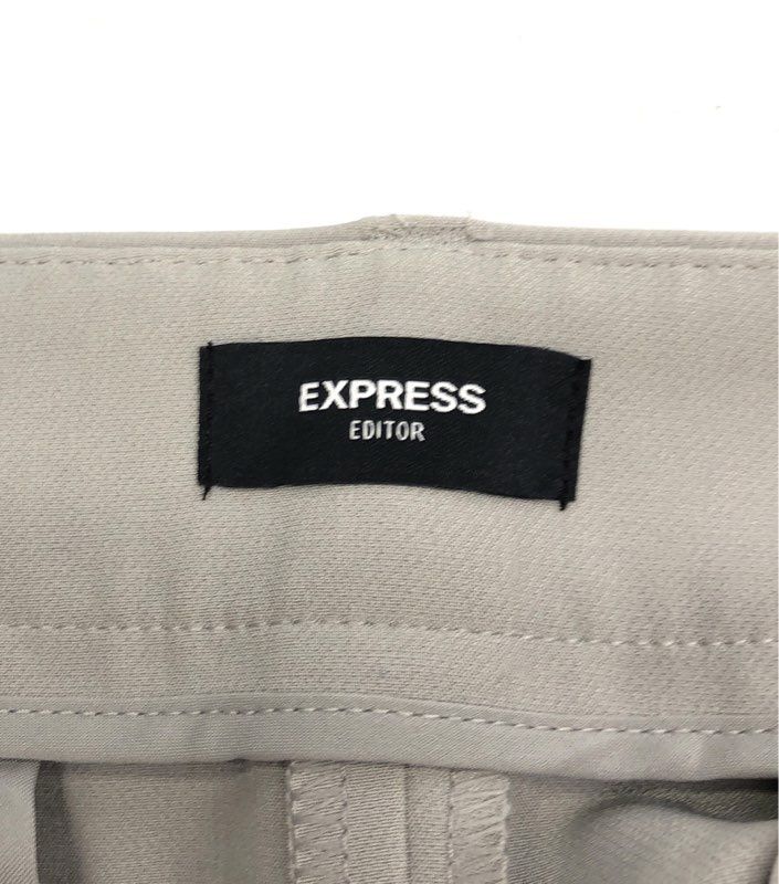 Express Women's Editor Trousers Dress Pants Taupe Professional NWT Size 14R