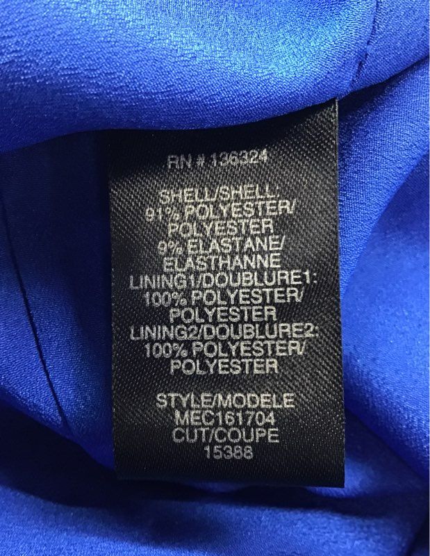 Halston Heritage Women's Lapis Blue Strapless Sweetheart Slit Maxi Dress Sz 8