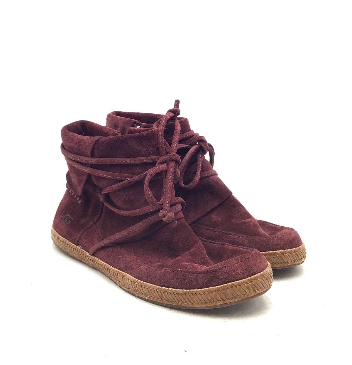 Ugg Women&#39;s Reid Maroon Ankle Bootie - Size 6