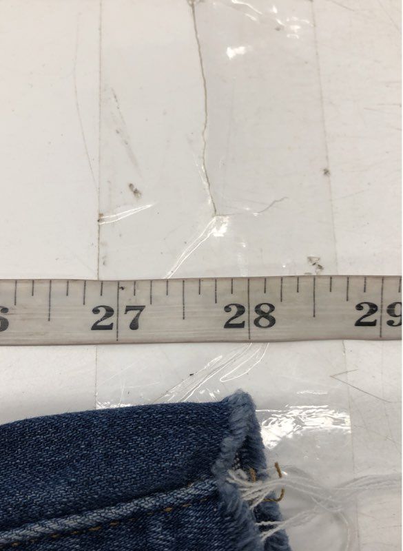 Madewell Women's 9" Mid-Rise Skinny Jeans Blue Button Fly Raw Hem Size 27