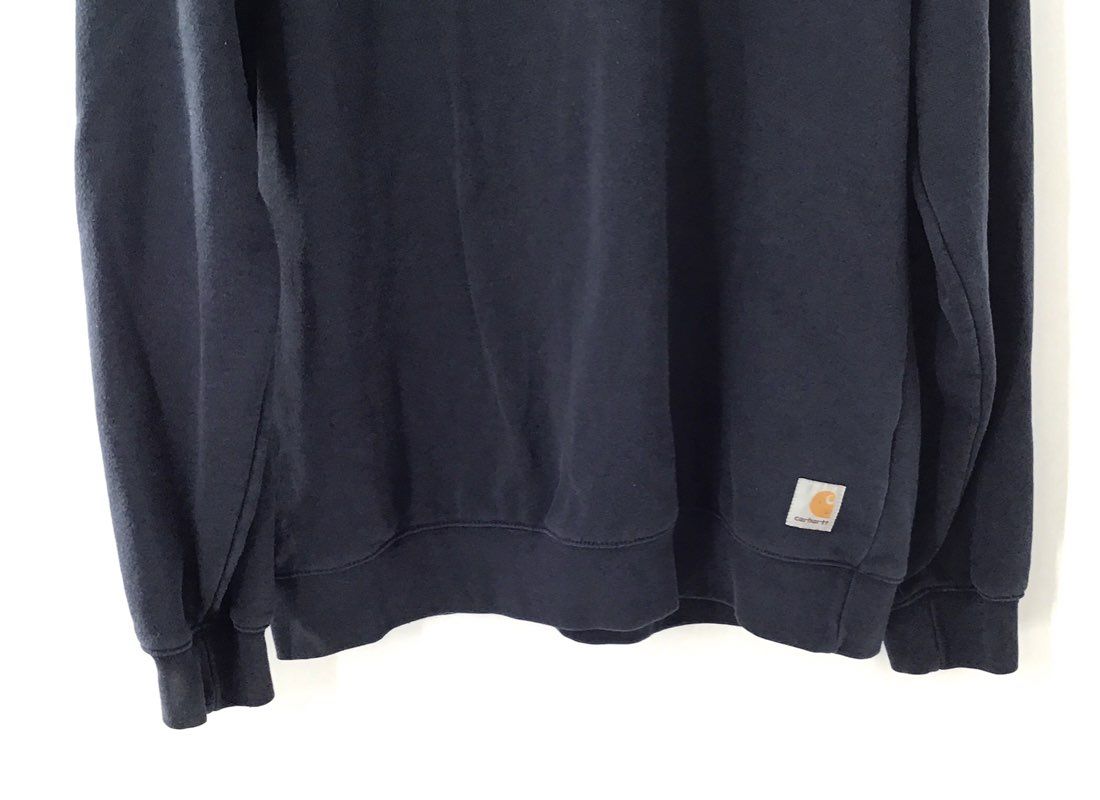 Carhartt Men's K124 Loose Fit Crewneck Sweatshirt Blue Logo Patch Size L