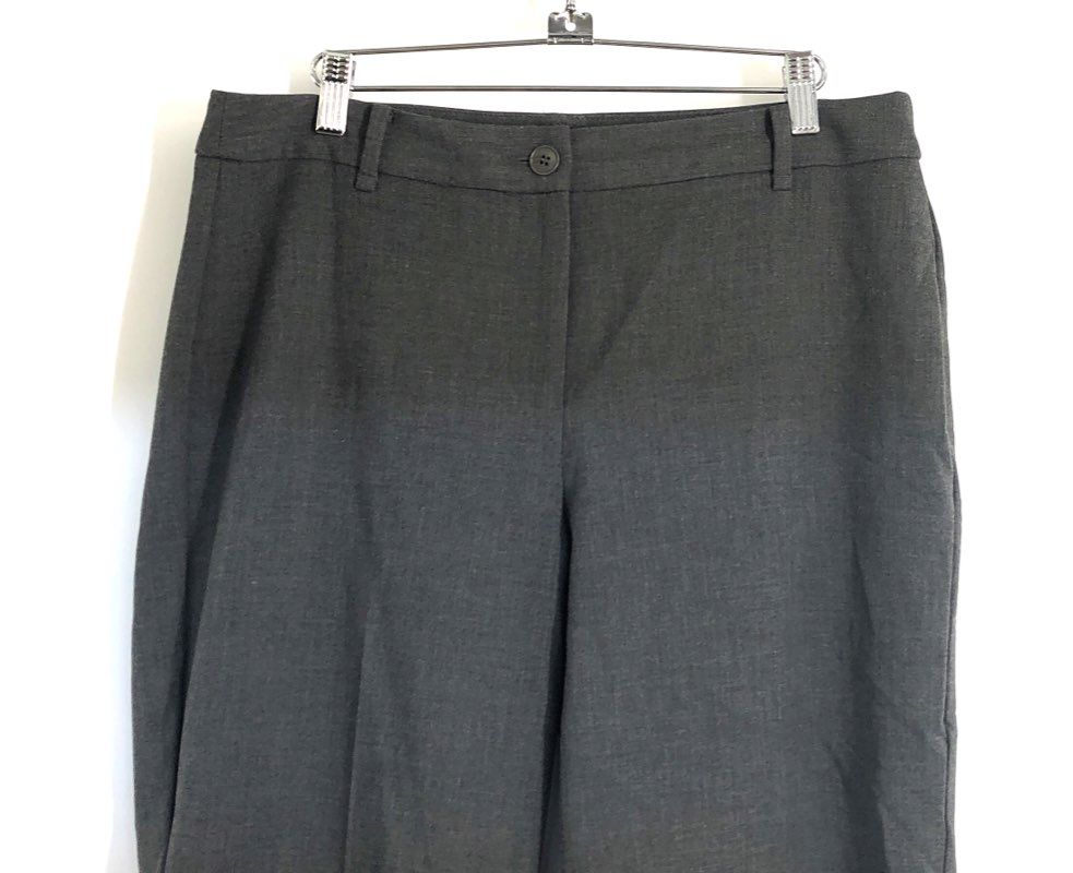 Talbots Women's Gray Curvy Fit Straight Leg Dress Slacks Pants Sz 8