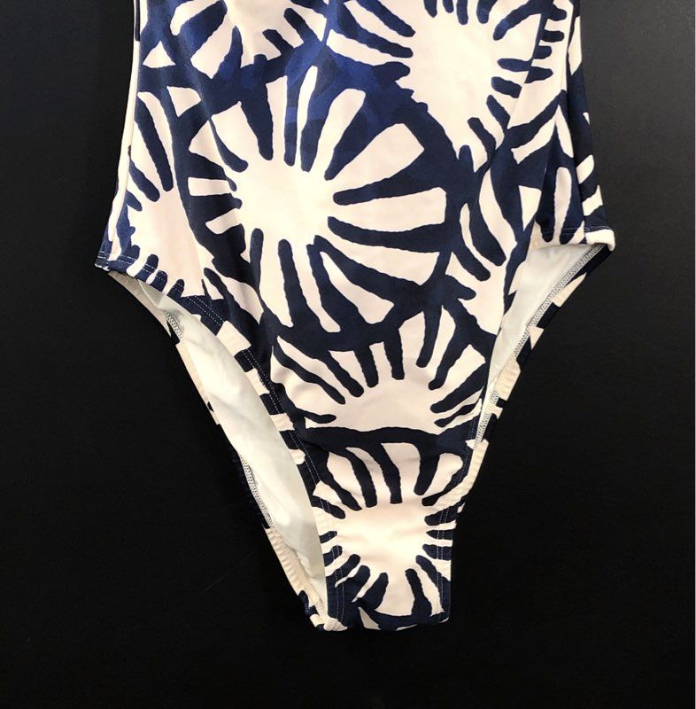 Lenny Niemeyer Women's Blue Sunflower One-Piece Swimsuit Twist Front Sz M NWT