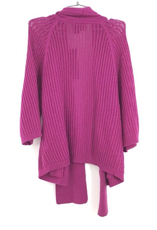 NWT Karen Kane Women&#39;s Orchid Debut Cardigan Sweater With Scarf - Size Large