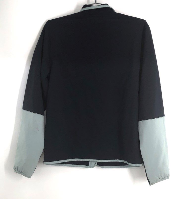 The North Face Women's Navy Colorblock Snap-Front Mountain Sweatshirt Jacket M