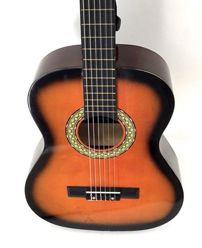 Pyle PGACLS82SUN 6-String Classical Acoustic Guitar Student Model Sunburst