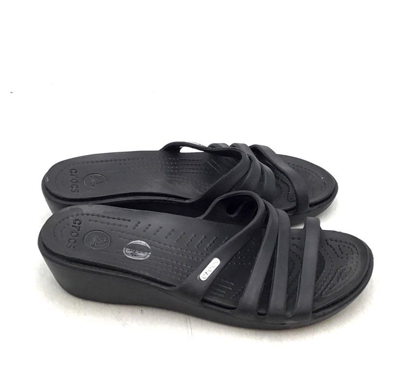 Crocs Women&#39;s Black Casual Slip-On Slide Sandal - Size 7